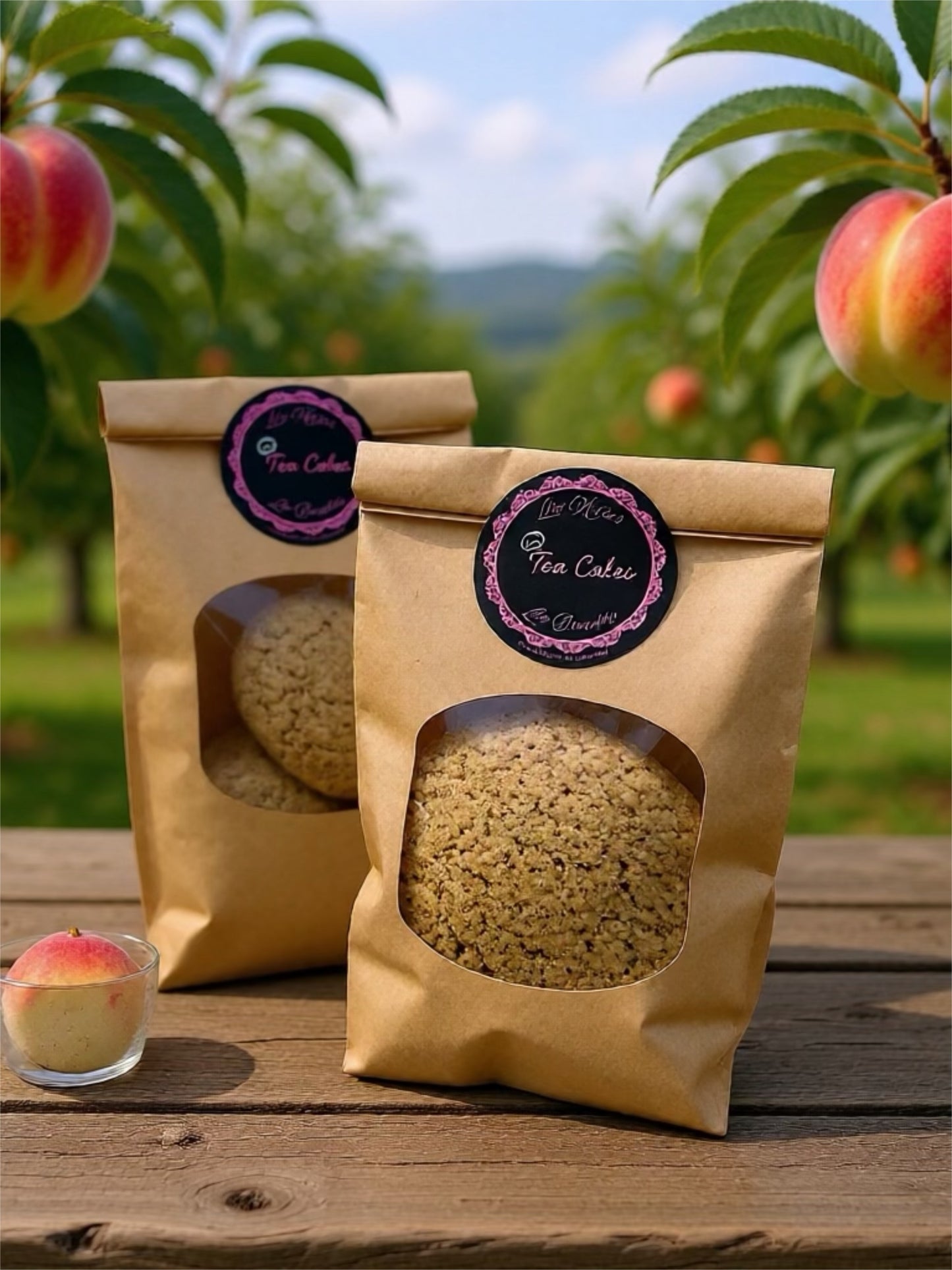 Peach flavored Tea Cakes - Dozen